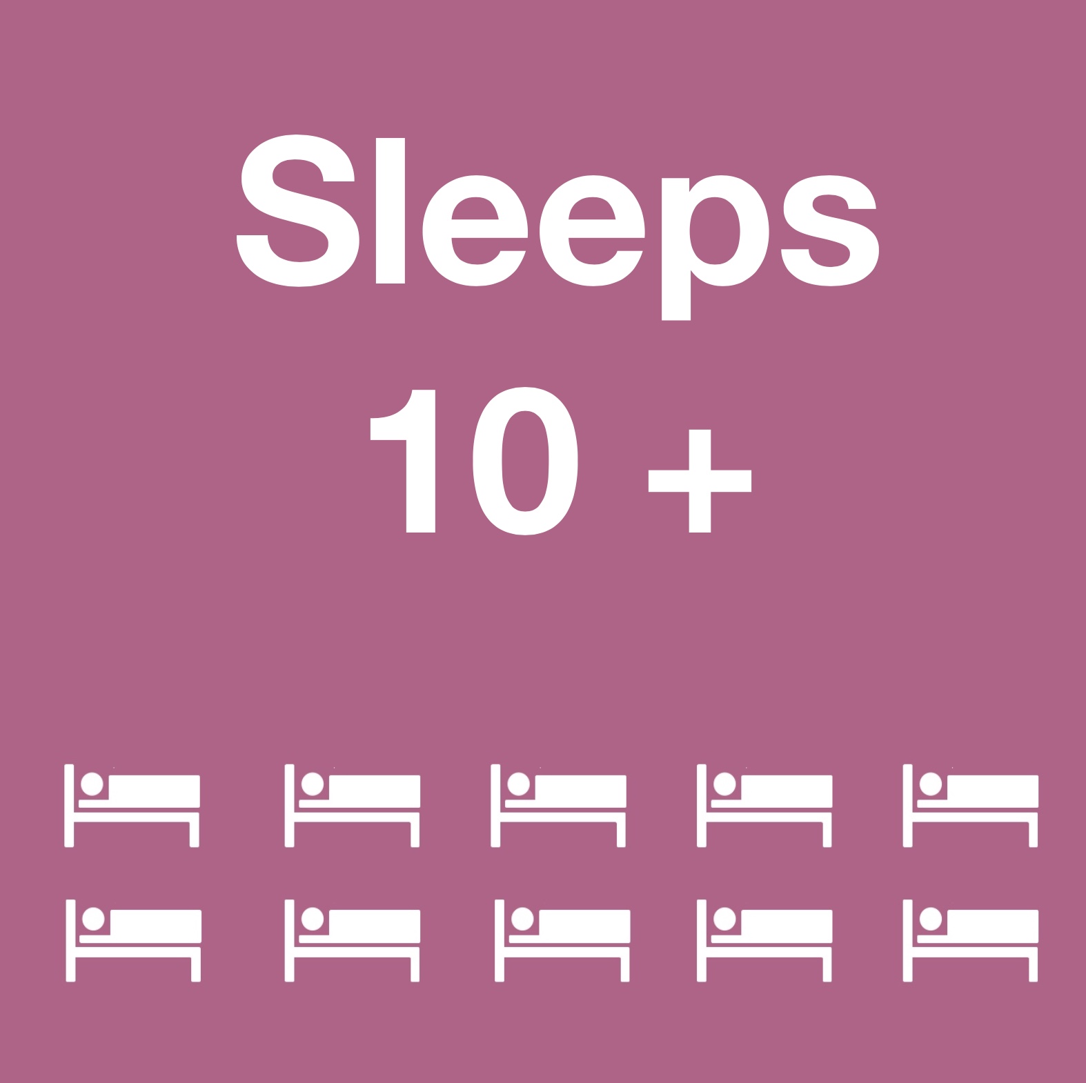 Sleeps Ten or More