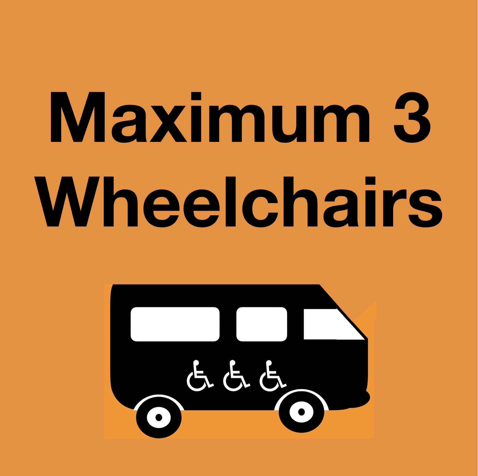 Max Three Wheelchairs In Large Vans